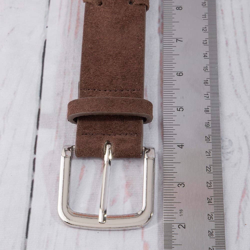 Wide Vegan Leather Whipstitch Edge Belt