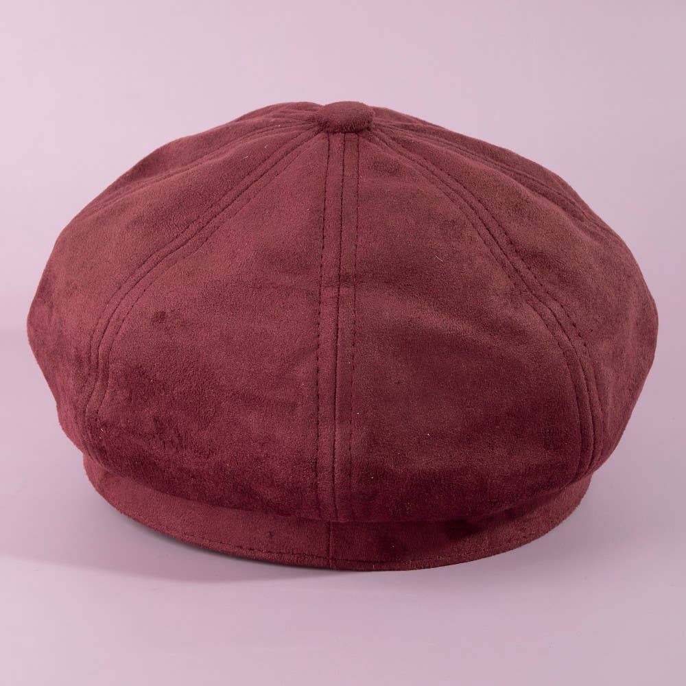 Leather LOOK Newsboys Cap