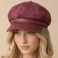 Leather LOOK Newsboys Cap