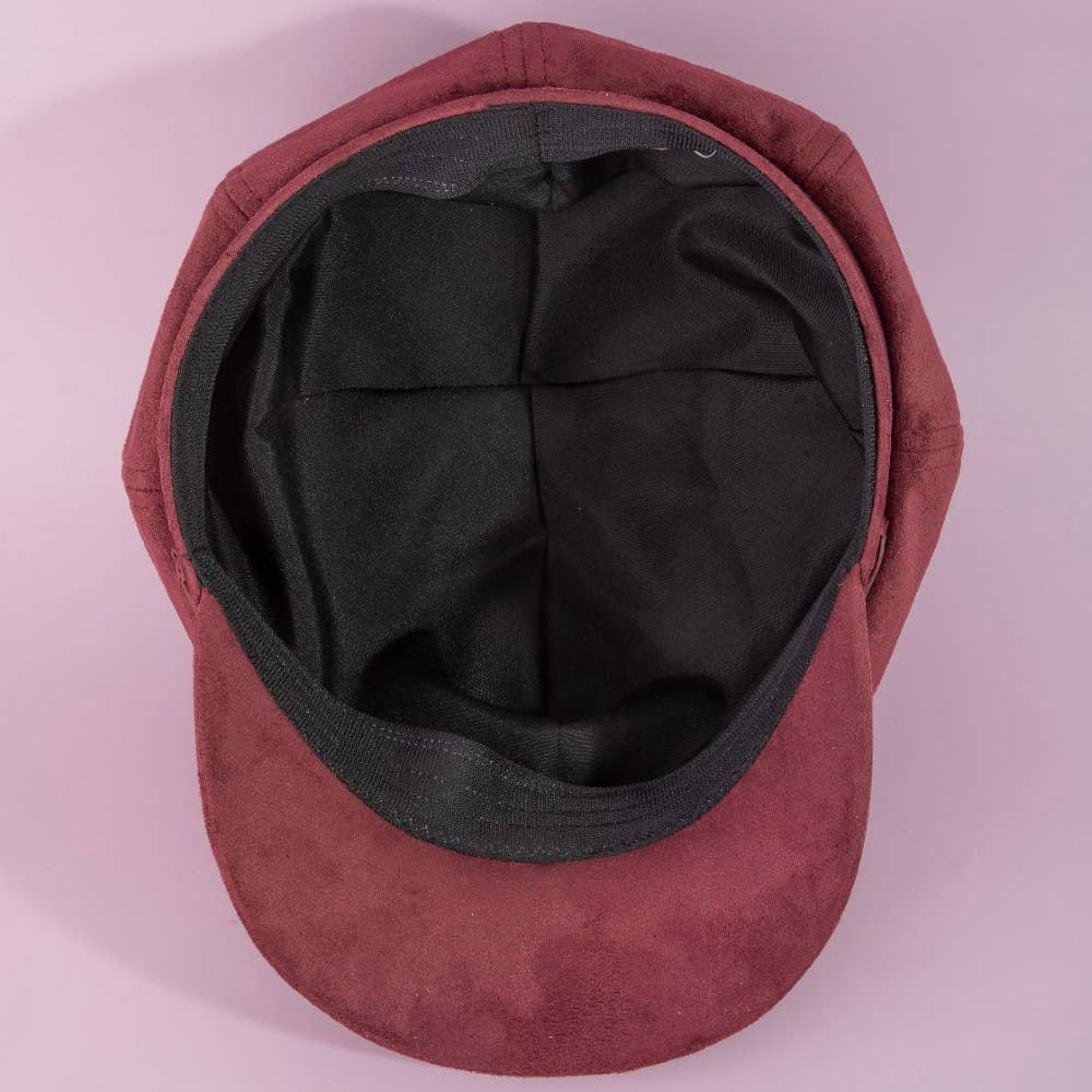 Leather LOOK Newsboys Cap