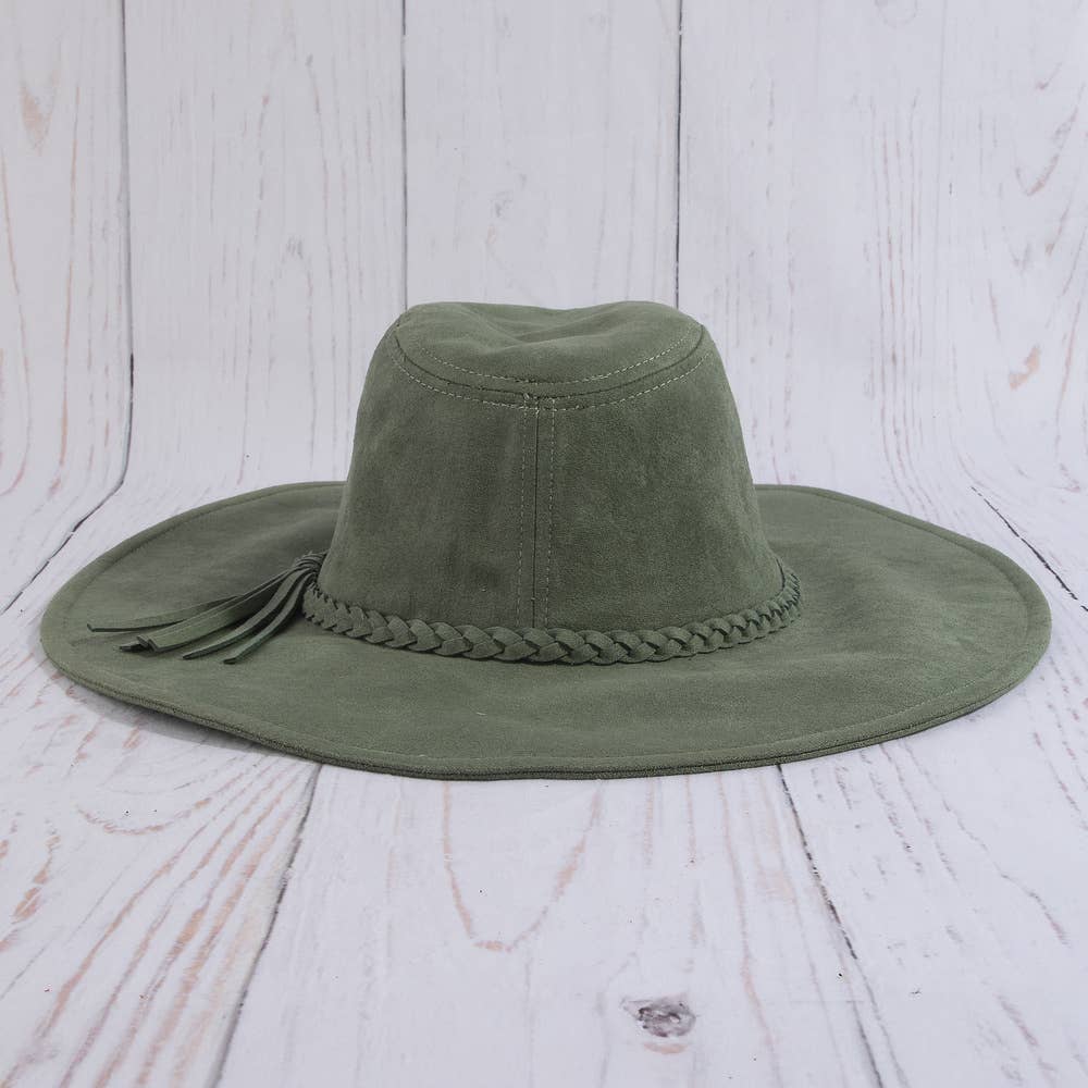 Braided Tassel Fedora Hat