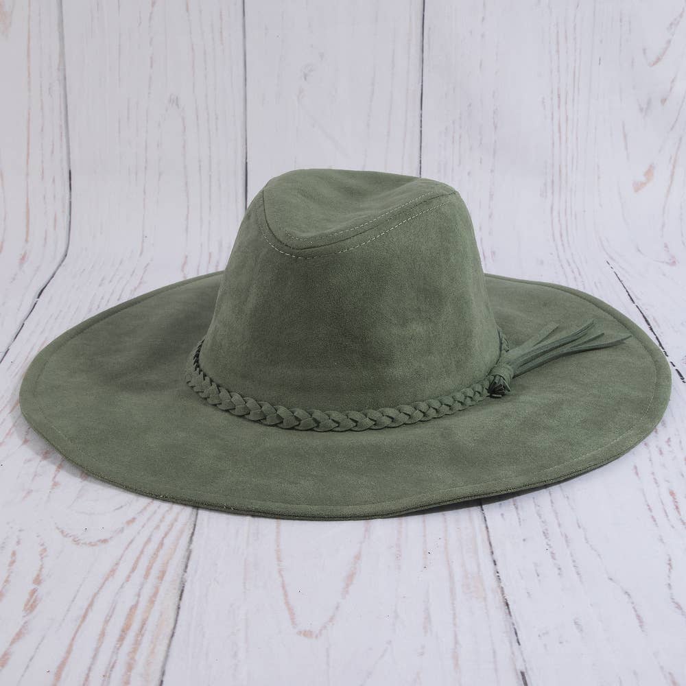 Braided Tassel Fedora Hat