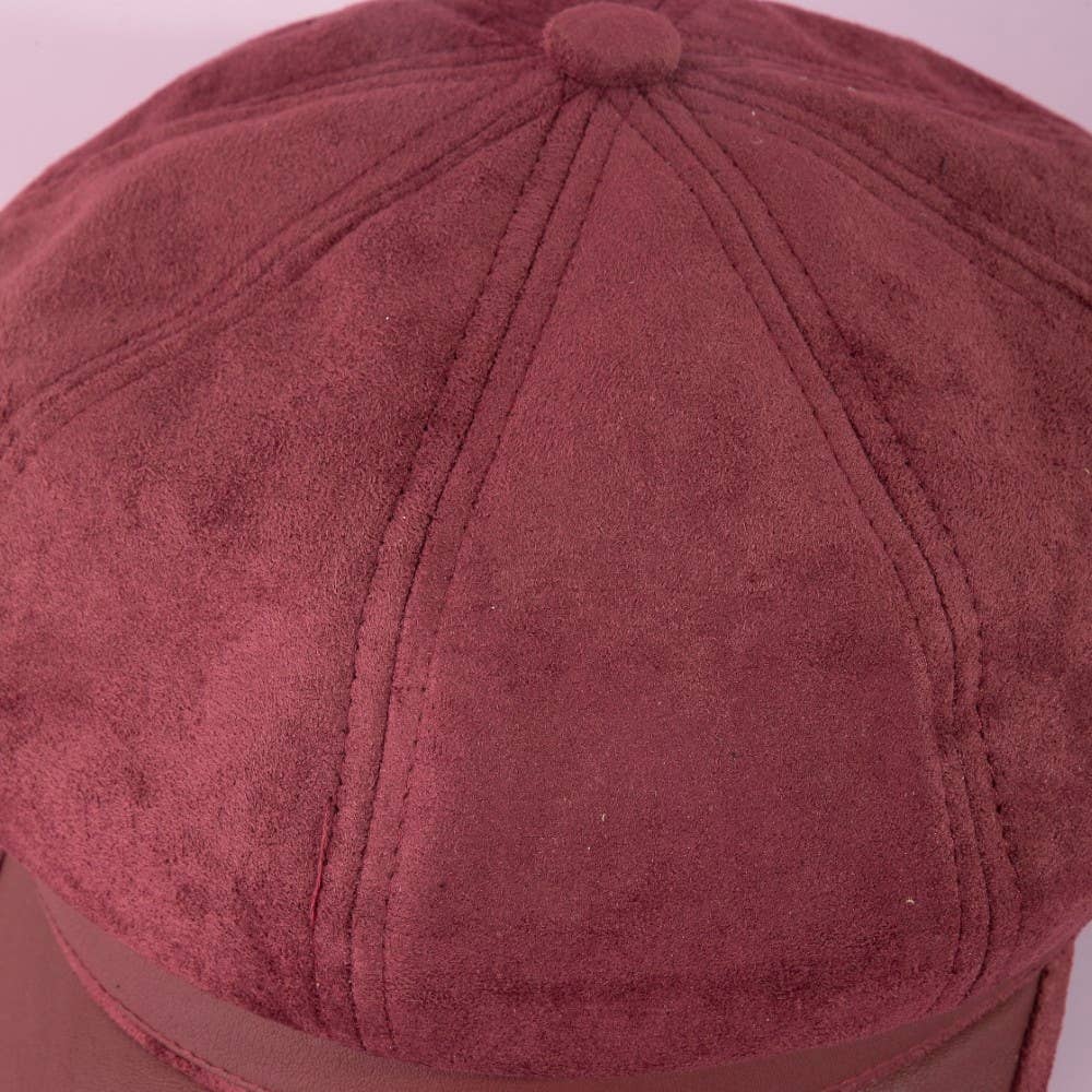 Leather LOOK Newsboys Cap